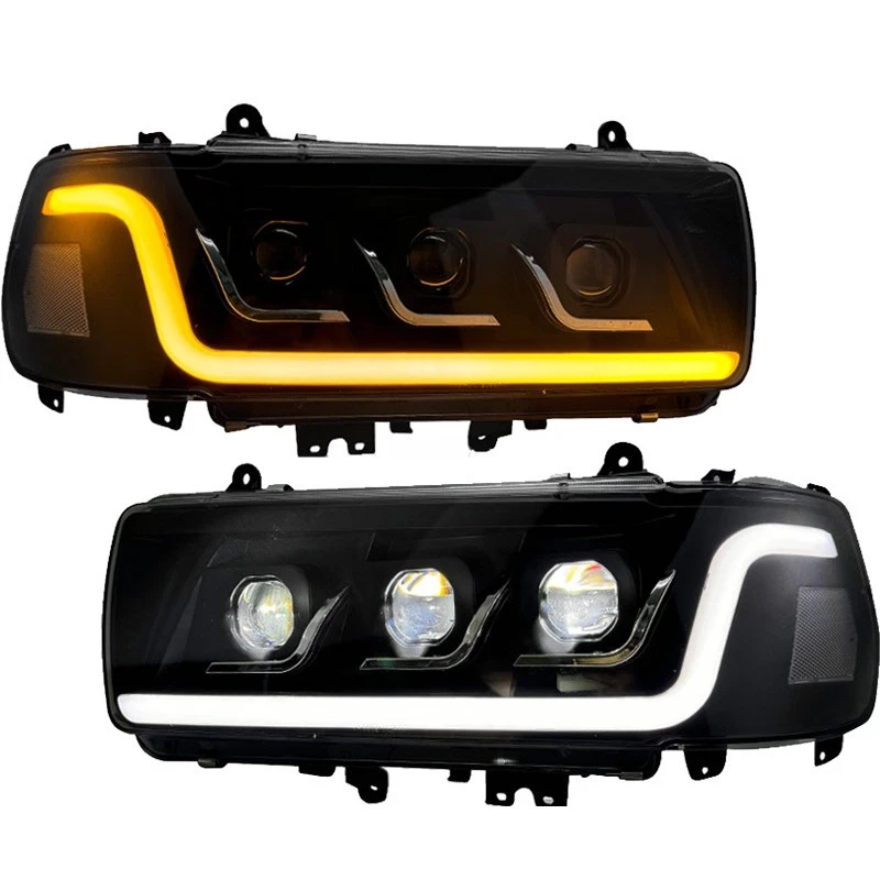 LH&RH 侧 LED 前灯 适用于陆地巡洋舰 FJ80/LC80 1991 1992 - 1997 升级 — 第 2/4 张图片