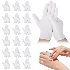42-Pack White Cotton Gloves, for Dry Hands Sleeping Eczema Care 8.64,