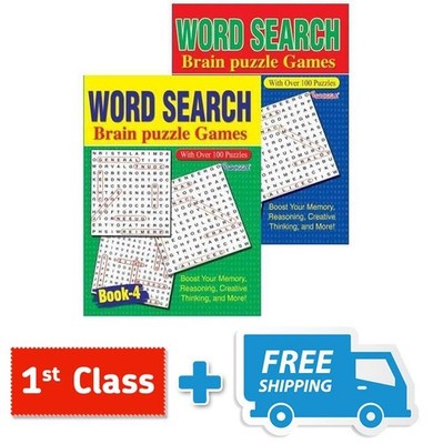 2 X Squiggle Word Search Puzzle Books, book 3 and 4 Games with Solutions