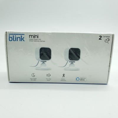 2-Blink Mini Indoor Plug-In HD Smart Security Camera HD Video Two-Way Audio