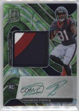 2022 Panini Spectra Rookie Neon Green Prizm 3/35 Dameon Pierce Patch Auto 0c6