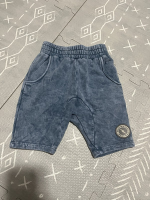 Tiny Whales Boys Stay Rad Blue Fleece Shorts Sz 2