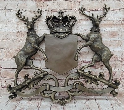 Handgefertigte Familienwappen-Skulptur Bronze Statue Museum-Qualität
