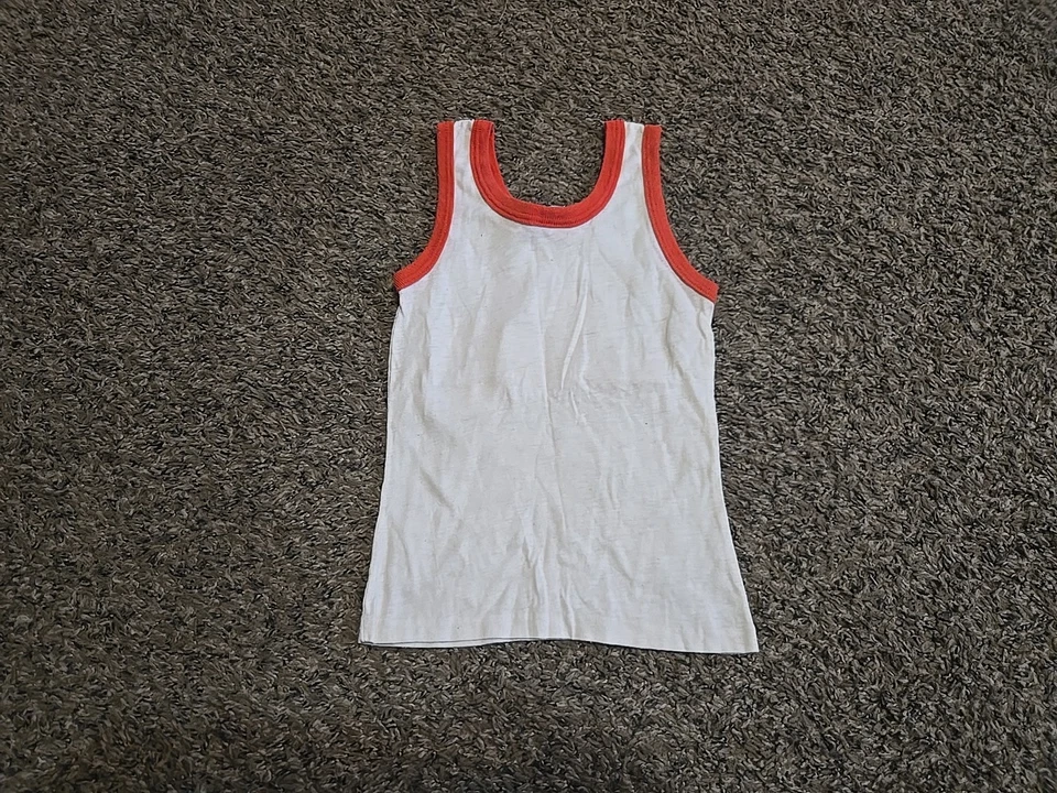 Camisa sin mangas vintage Dr.Pepper I'm Pepper blanca roja niños refresco arte pop. 6/7 Foto 4 de 4