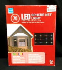 Energy Star Christmas 70 LED Sphere Net Light Multi color indoor outdoor 4' x 4'