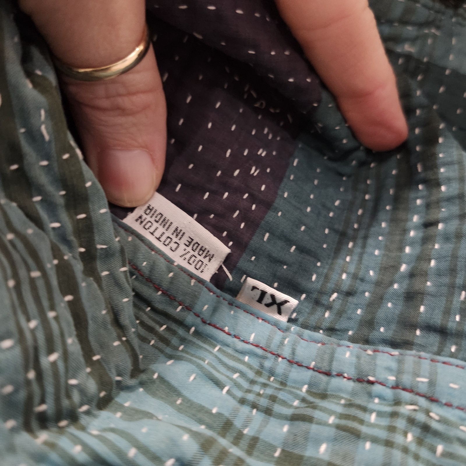 Karma Living Boho Patchwork Kantha Jacket Beaded … - image 18