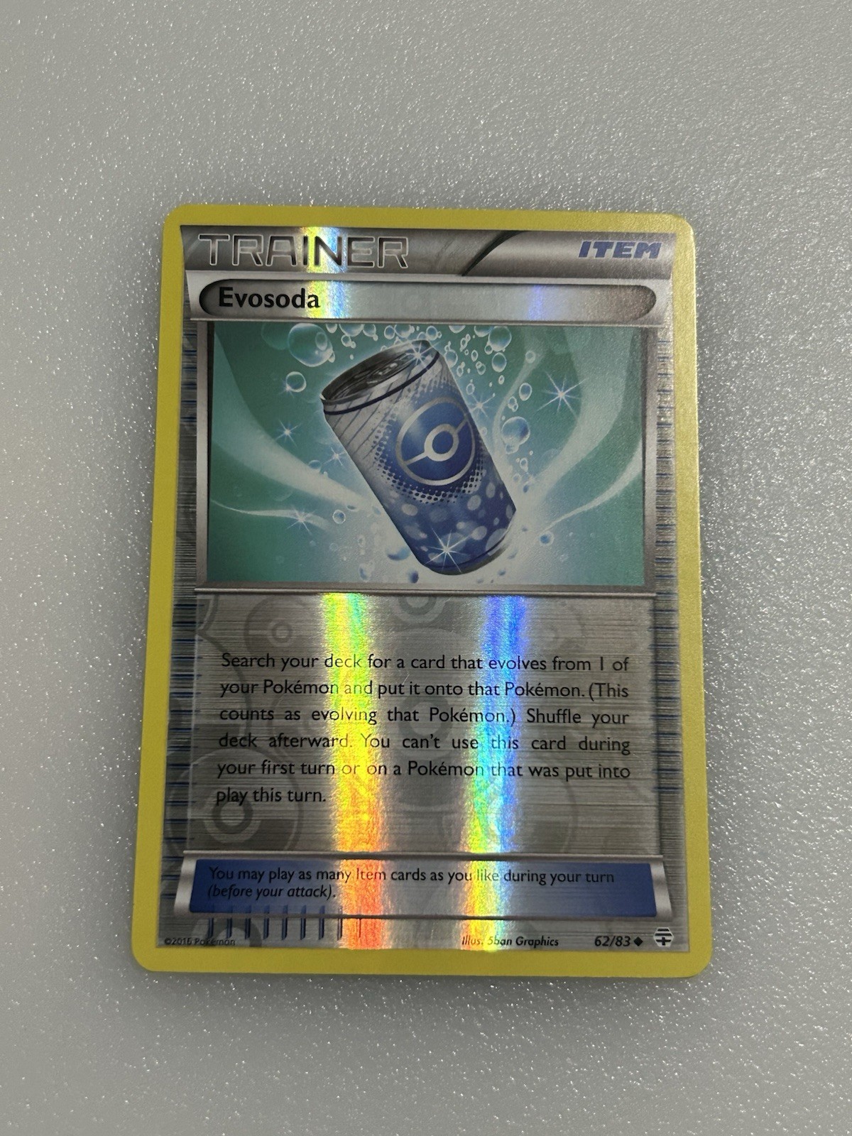 2016 Pokémon XY Generations #62/83 Evosoda Reverse Holo Uncommon TCG Nm.