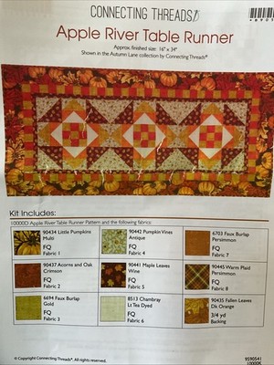 Connection Threads Apple River Table Runner Kit New In Package