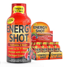 Fruit Punch Extra Strength Energy Shot 12 Pk   260Mg Natural Caffeine B12 B6 ...