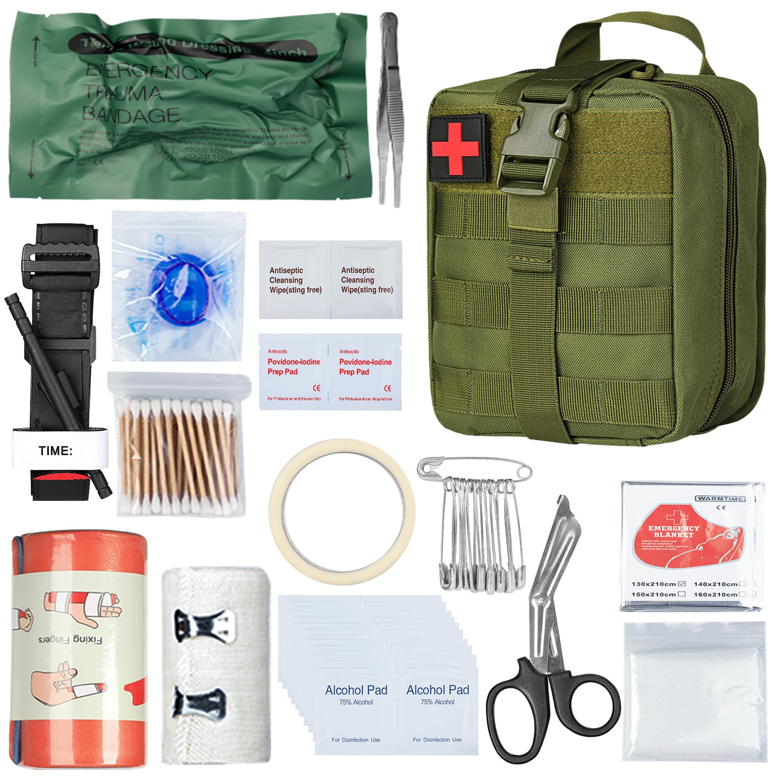 Survival First Aid Kit,Emergency Trauma Kit,IFAK Med Kit,Outdoor Gear Emergen...