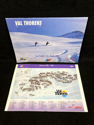 1993-94 VAL THORENS FRENCH SKI RESORT TRAVEL GUIDE & ILLUSTRATED CALENDAR