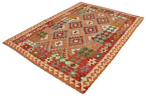 Kelim Afghan Hindukusch 240 x 180 cm Handgewebt Teppich Orientteppich Neu - Picture 2 of 8