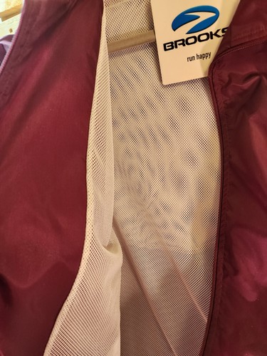 Brooks Running Jacket Windbreaker Mens XL Maroon Zip Up New With Tags - Picture 11 of 22