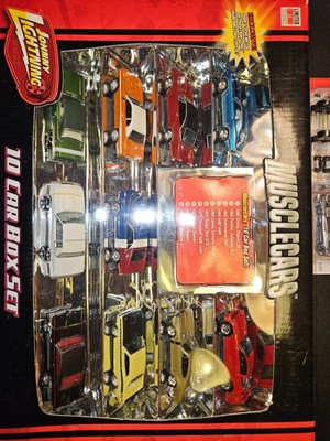 Johnny Lightning Muscelcars 10 Car Box Set Chevy Pontiac Oldsmobile  AMC Buick 