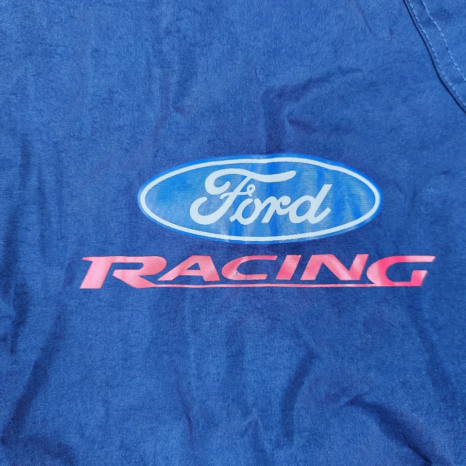 Chaqueta Ford Racing Para Hombre 2XL JH Diseño Azul Cortavientos Cremallera Completa Sudadera con Capucha Foto 2 de 4