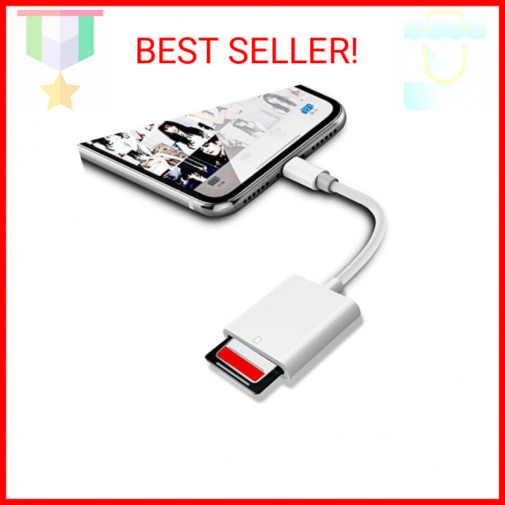 SD Card Reader for iPhone/iPad,Lightning to SD Card Camera Reader Adapter Conver-image