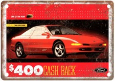 Vintage 1993 Ford Probe Ad Retro Look Metal Sign A6034 Vintage 1993 Ford Probe Ad Retro Look Metal Sign A6034