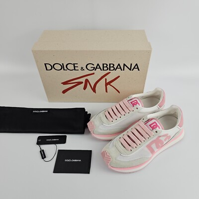 DOLCE&GABBANA DG Cushion $495 White/Pink Mixed-Material