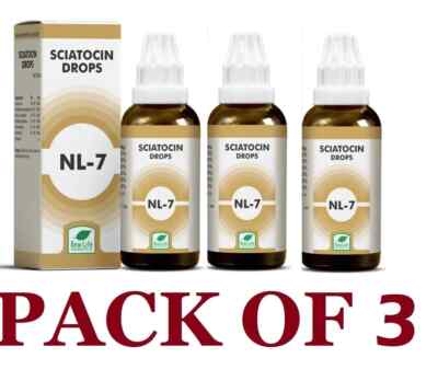 New Life NL-7 Sciatocin Drops Pack of 3 | Sciatica & Nerve Pain Relief |