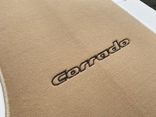 For VW Corrado G 60 Floor mats carpet Tan Beige Black Letter set of4 LHD 1988-95 - Picture 3 of 3