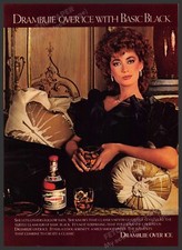Drambuie over Ice 1980s Print Advertisement 1981 Basic Black Dress