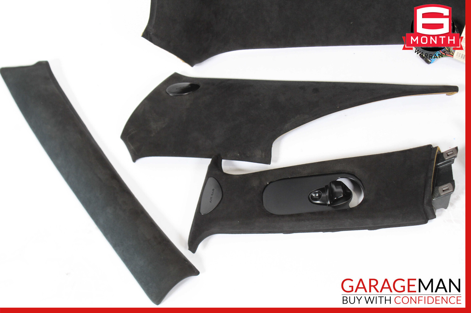 03-13 Maserati Quattroporte M139 Roof Headliner Pillar Set Trim Suede OEM