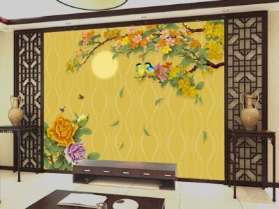 3D Magpie Branch ZHUA4542 Wallpaper Wall Murals Removable Self-adhesive Ann