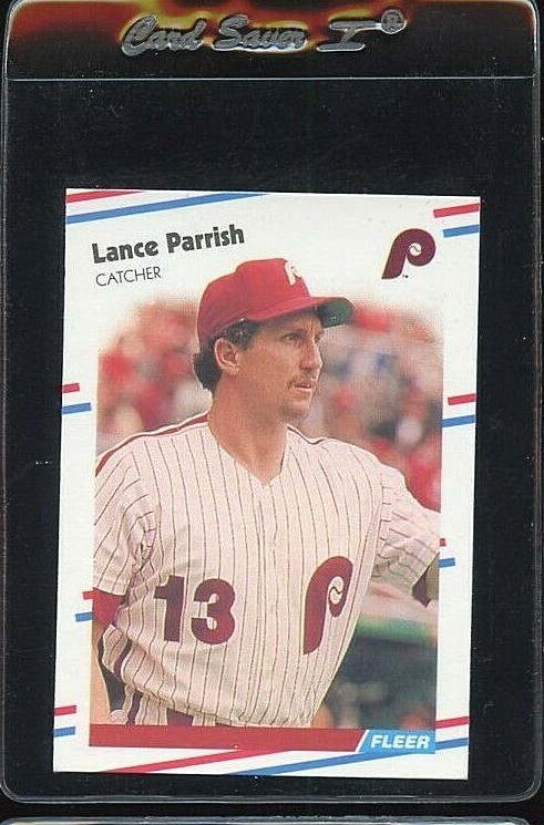 1988 FLEER GLOSSY #310 LANCE PARRISH PHILADELPHIA PHILLIES  