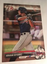 2017 Bowman Paper Prospects Jumbo 5x7 Abrahan Gutierrez Braves BP78 #'d 20/49