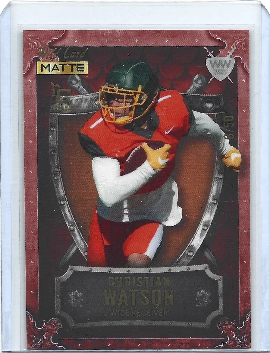 Christian Watson Wild Card Matte Silver Weekend Warrior #WW9 Red