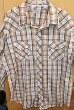 Roper button down size 2XL western mens shirt long sleeve Rodeo Pearl Snap