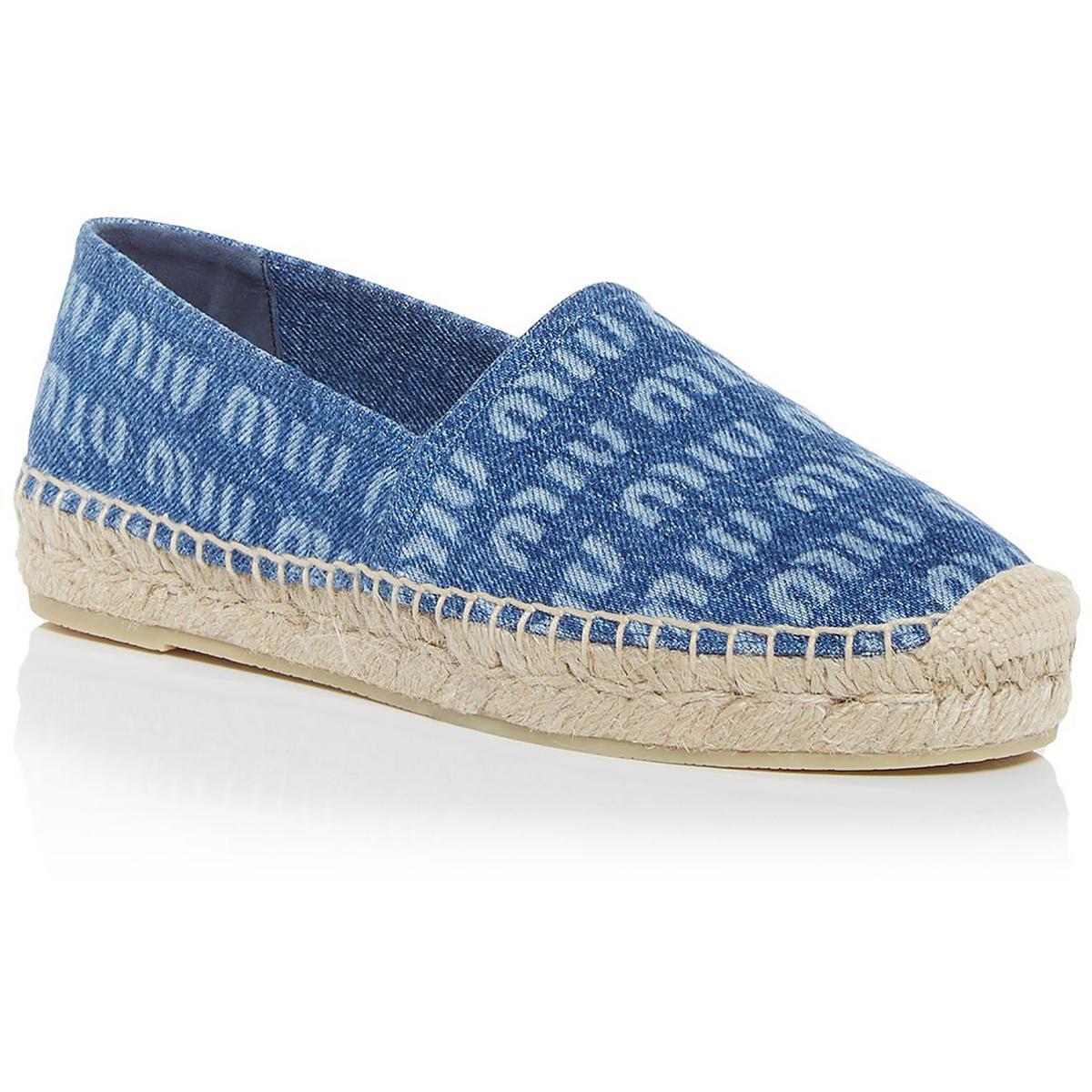 Miu женские слипоны CALZATURE DONNA синего цвета размер 38 средний BM BHFO 3112 74790₽