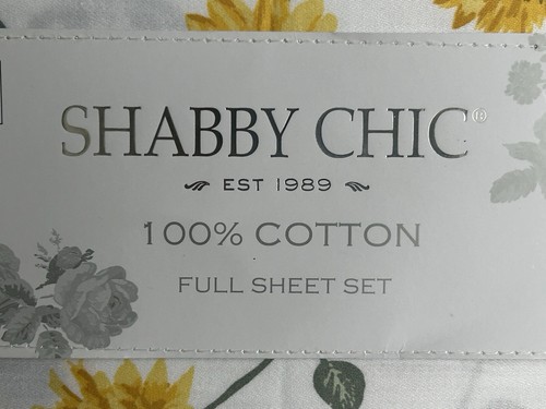 Shabby Chic Sunflower FULL Sheet Set 100% Cotton NEW! - Picture 2 of 7