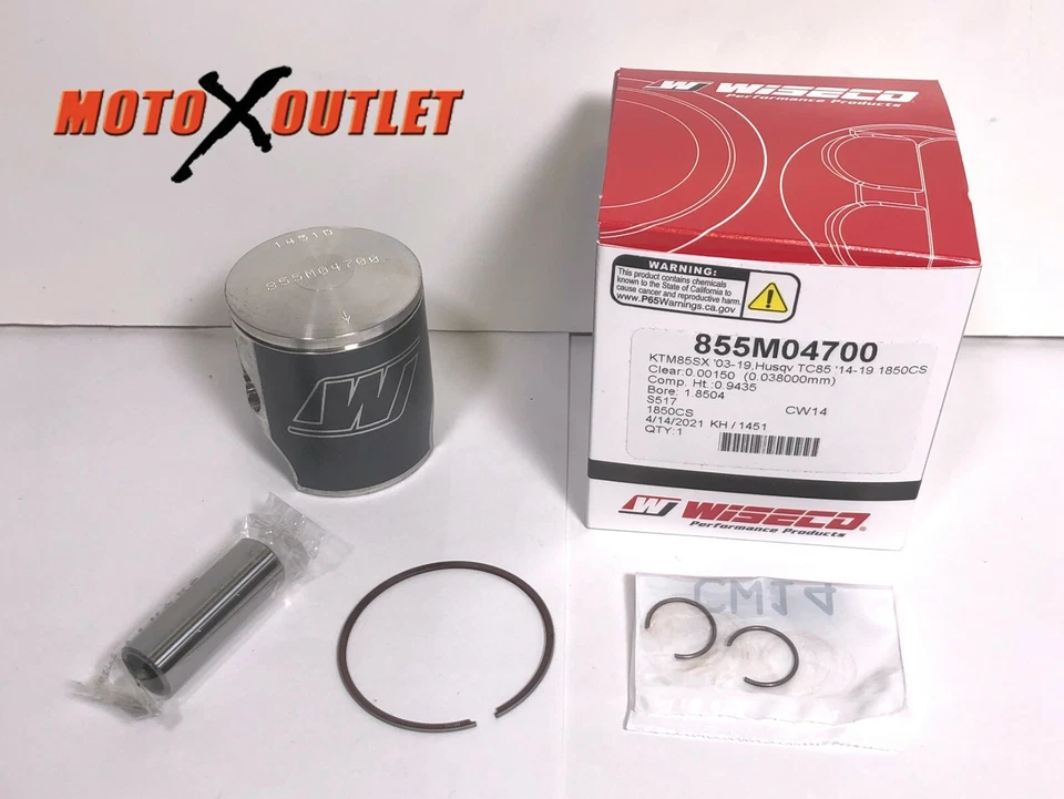 Wiseco KTM SX 85 Top End Rebuild Piston Kit 2013-2017 SX85 Husqvarna TC85 - Image 2 of 3