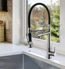Lilac Pull Down Dual Spout Single Handle Kitchen Faucet - Stainless Steel