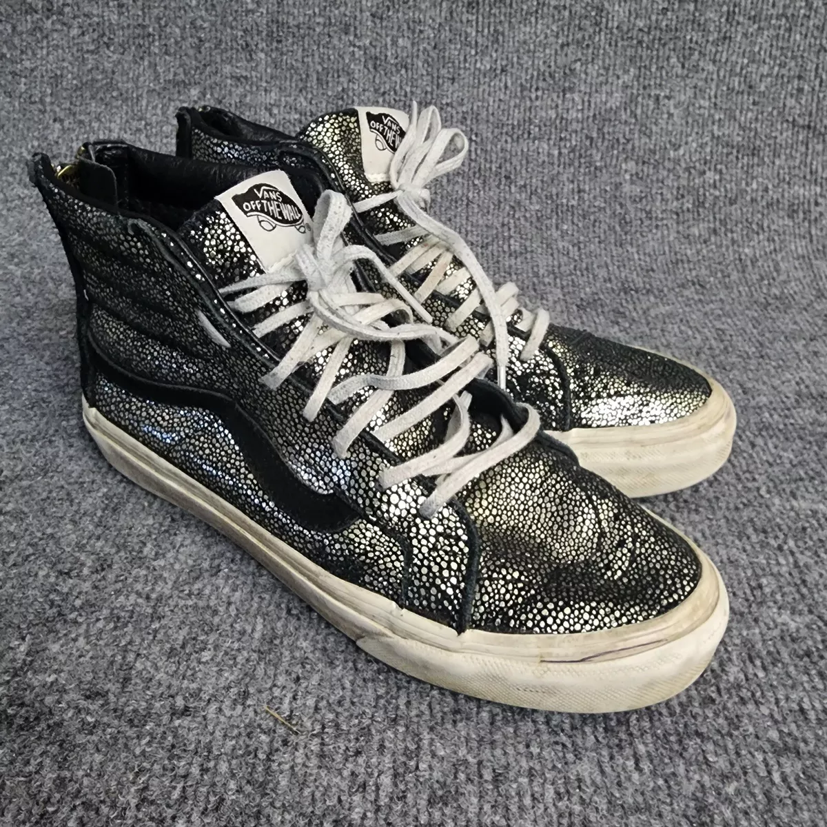 Vans sk8 top hi silver