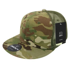 2/3/5/10 Pack Of Decky Unisex MULTICAM Ripstop High Crown Trucker Cap - 6307