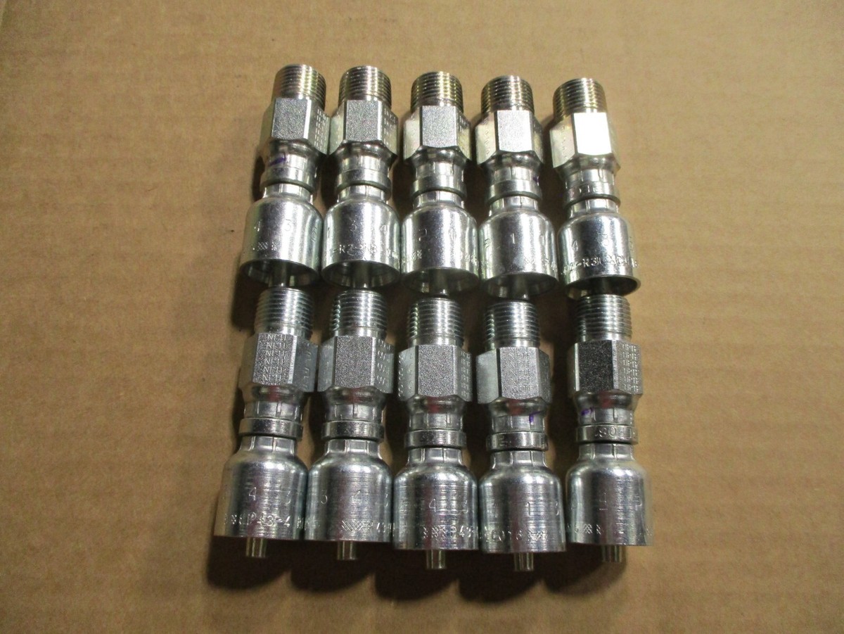 10-Pack Parker Style 3/4" Female JIC Swivel Hydraulic Hose Fittings - 12-12 Thread