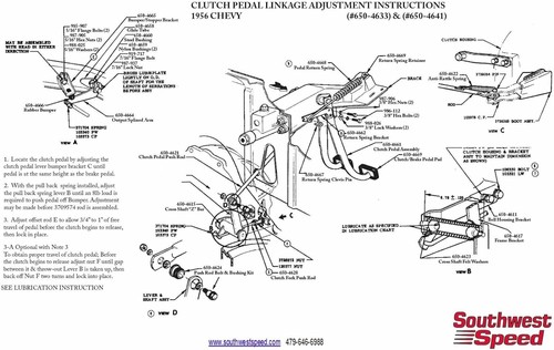 NEW 1956 CHEVY CLUTCH PEDAL LINKAGE KIT,3/4" Z-BAR STUDS ,RODS,BRACKETS,BUSHINGS - Picture 2 of 2