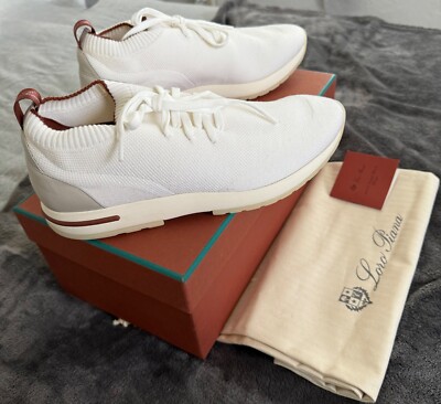 Loro Piana Men 360 LP Flexy Walk White Sneakers  US 8 EU 41  Slip On