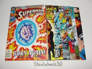 Action-Comics-7-Comic-Lot-DC-1993-687-693-695-700-701-708-713-Superman-Stern