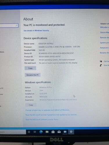 Dell Precision T1700 Intel Core i3-4130 3.6GHz 500GB HDD 14GB Ram Windows 10 - Picture 2 of 2