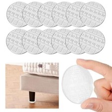 Rubber Non Slip Furniture Pads, 12 PCS Clear No Skid Furniture 2 Inch Round