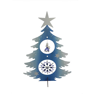 Bastelset Weihnachtsbaum blau silberfb. 43x34 cm Pracht Creatives Hobby Weihn...