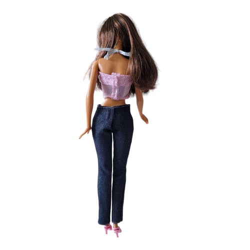 Barbie 2008 Mattel Disco Ball Moda Fiebre Muñeca Teresa Jeans Rosa Metálico Top - Imagen 7 de 9