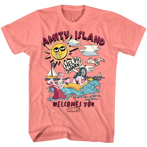 Jaws Help Shark Cartoon Men's T-Shirt 