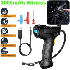3600mAh Car Tire Air Pump Inflator Air Compressor LED Digital Electric Portable 