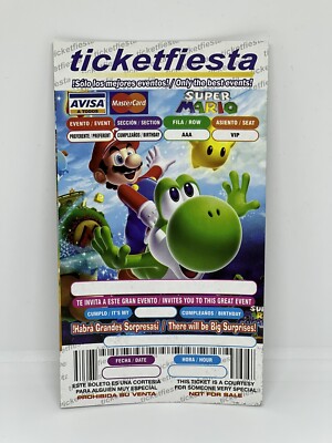 10 ct. Pack - Mario Bros Party Invitations / 10 Invitaciones de Mario Bros