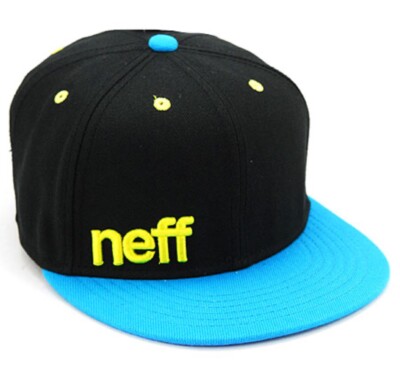 Neff Hat Cap Snapback Black Blue One Size Adjustable  Casual