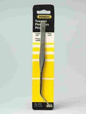 General Tools 415 Utility Tweezers, Curved Point, 6 -Inch Long